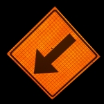 Roll Up Sign & Stand - Arrow Symbol Reflective Roll Up Traffic Sign